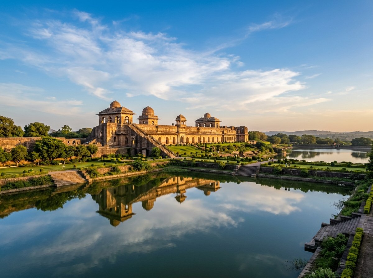 Jahaz Mahal Ship Palace in Mandu Madhya Pradesh